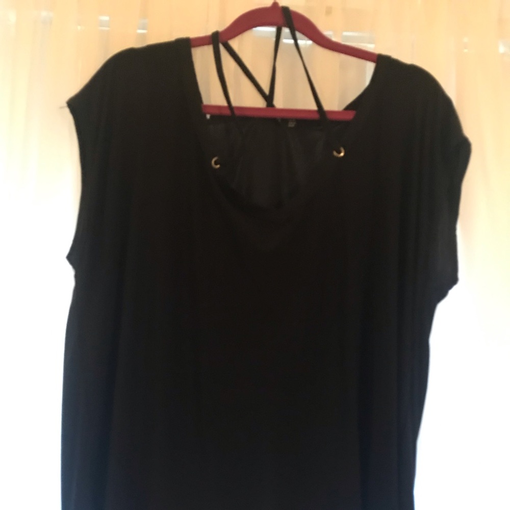 Boohoo Cross Neck Blouse